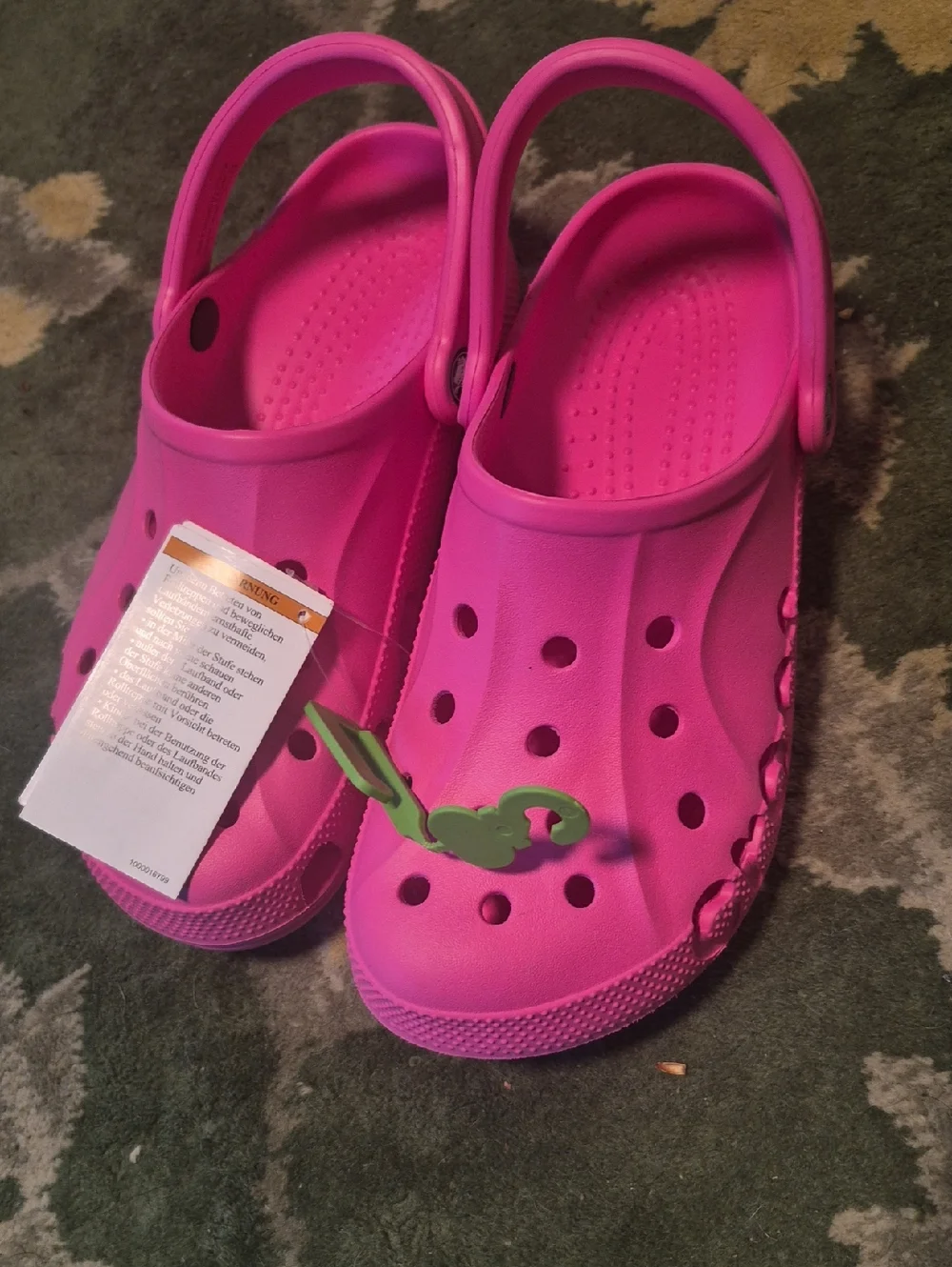 CROCS Kids Hot Pink Classic Clog Sandals